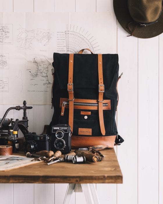 black bag with tools