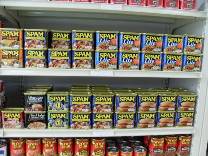 spam on shelves