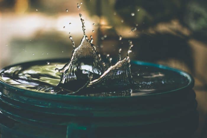 water dropping in bucket