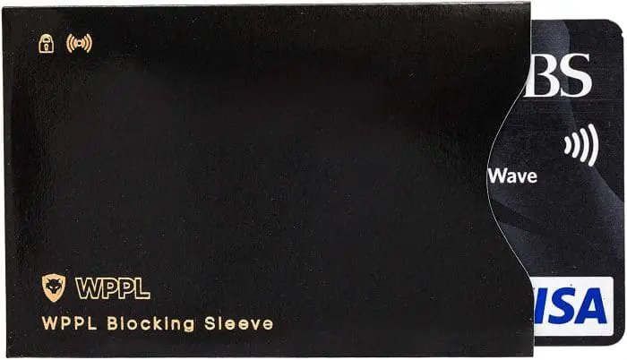 credit card with sleeve