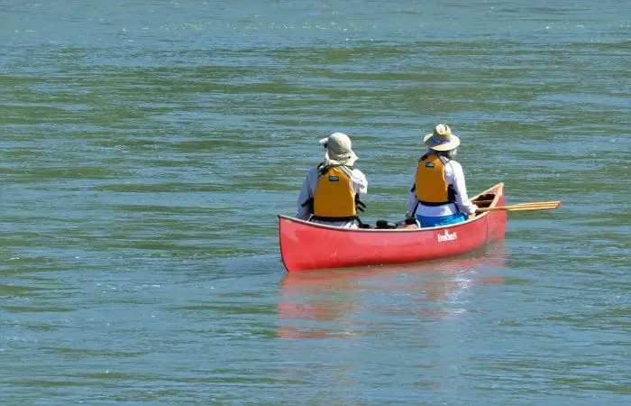 two people in boat