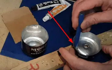 Make a fill hole for the oil that you will transfer later on