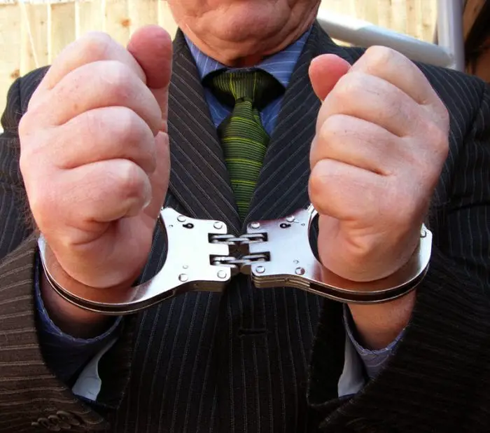 businessman in handcuff