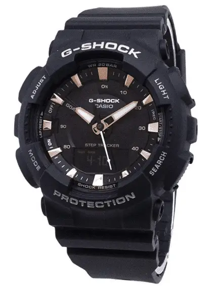 Casio GMAS130PA-1A G-Shock Step Tracker Women’s Watch Black