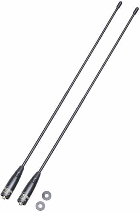 Walkie Talkie Antenna 15.6-Inch Whip Dual Band UV VHF:UHF 144:430Mhz Antennas SMA-F for UV-82 UV-B5 GT-3 BF-F8HP UV-5RA UV-5RE UV-5R by LUITON (2 Pack)