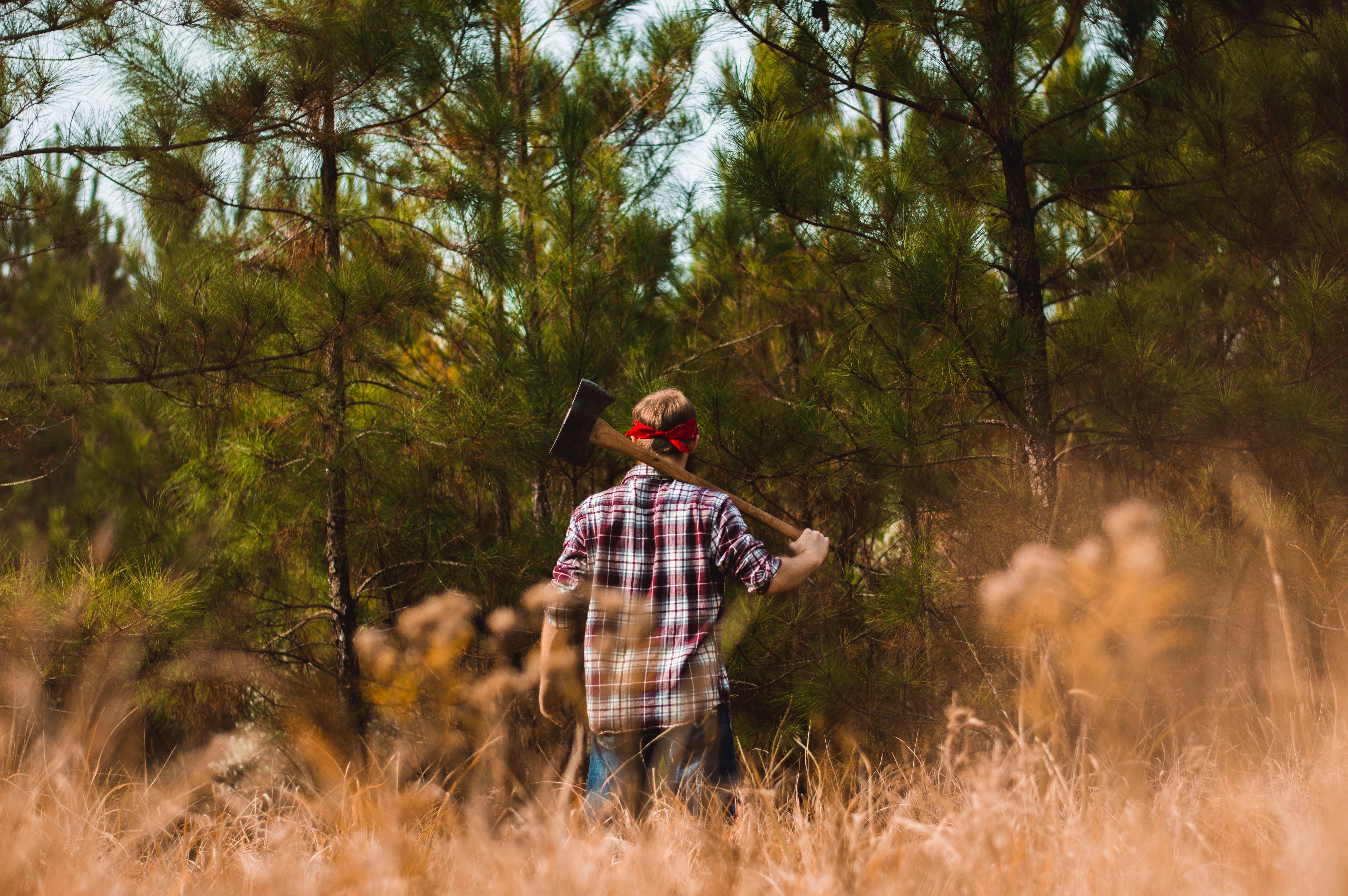 man with axe