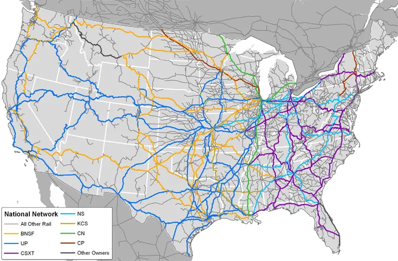current freight rail road map