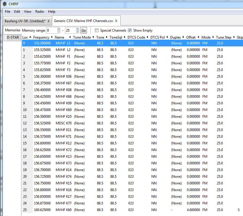 baofeng uv-5r chirp programming software