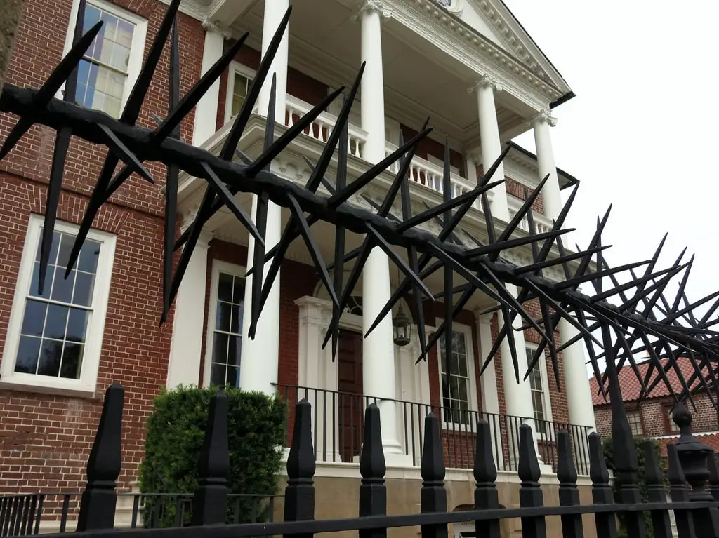 fence during civil unrest