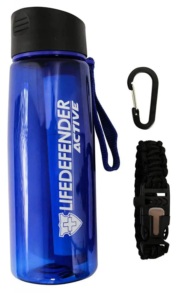 camping travelling and emergency preparedness backpacking LifeStraw® Steel ideal for hiking removes 99.9999% of bacteria & 99.9% of protozoa water filter with activated carbon capsule