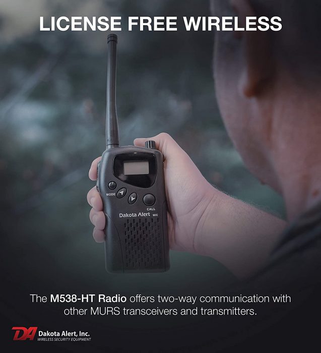 Dakota Alert M538-HT MURS Wireless VHF Transceiver - Handheld 2-Way Radio License Free - Multi Use Radio Service