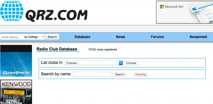 radio club database - qrz.com