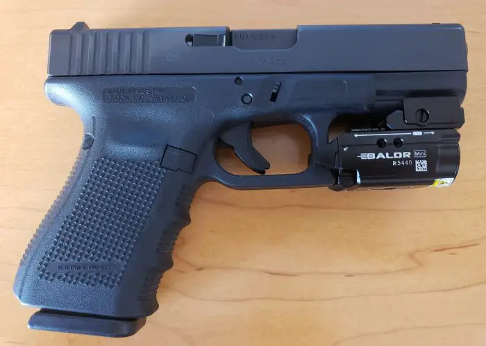 Baldr Mini on stock Glock 19 gen 4