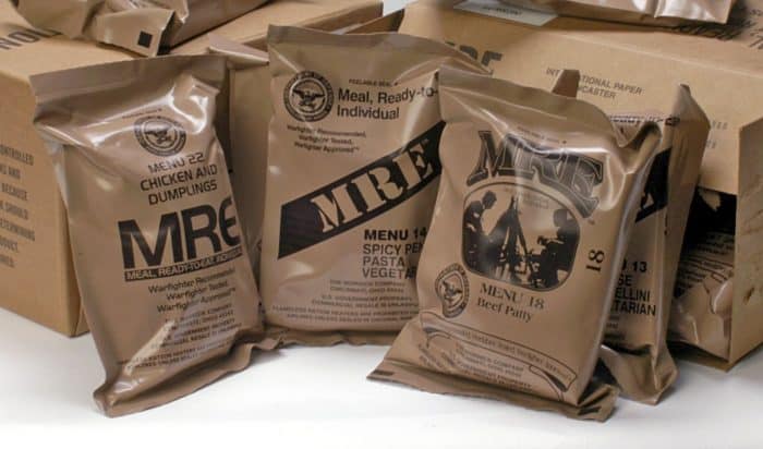 MRE meals in different variants